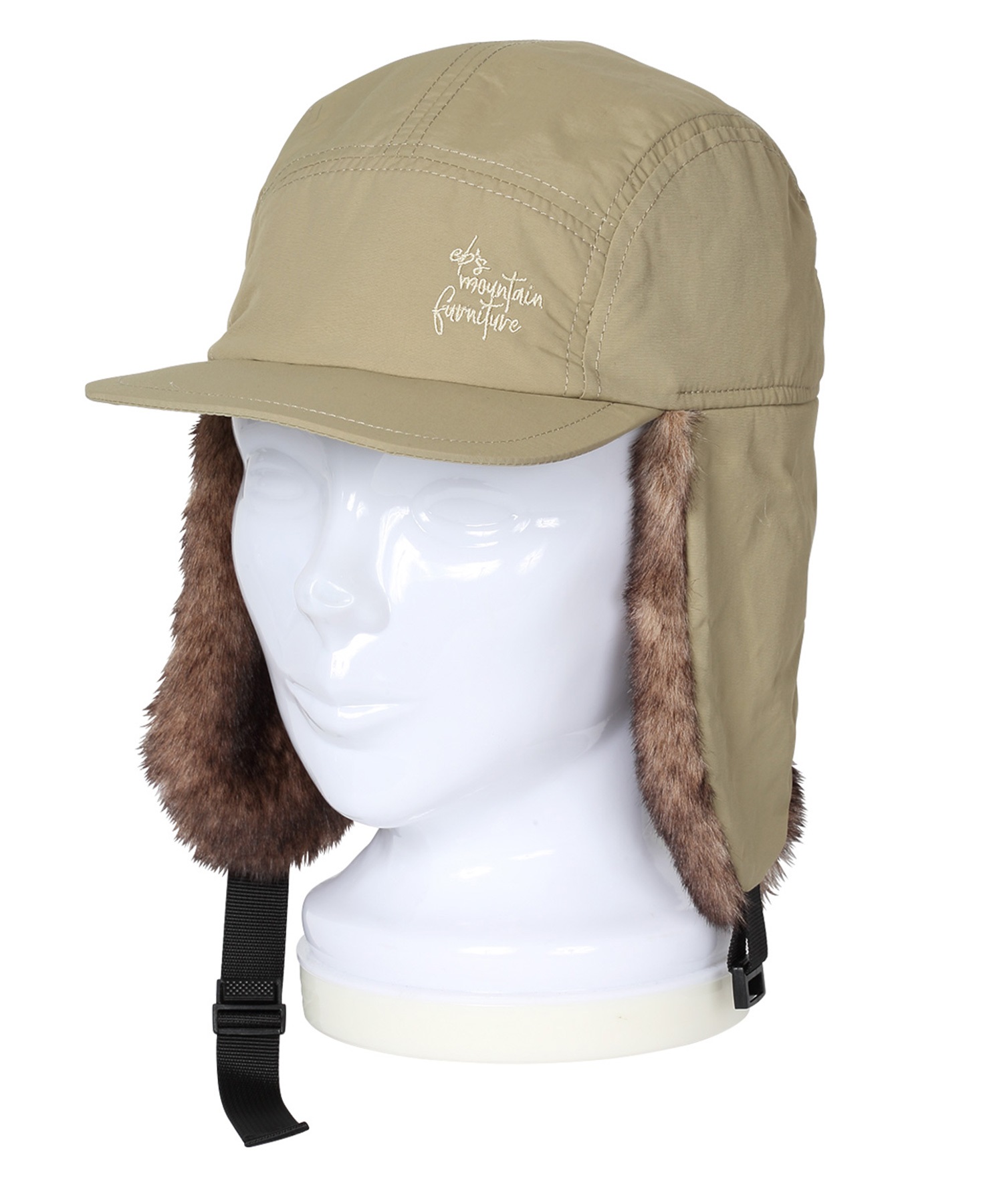 スノーボード ファーキャップ キャップ 防寒 eb's エビス FUR CAP 23-24モデル ムラサキスポーツ KK J6(OLIVE-ONESIZE)