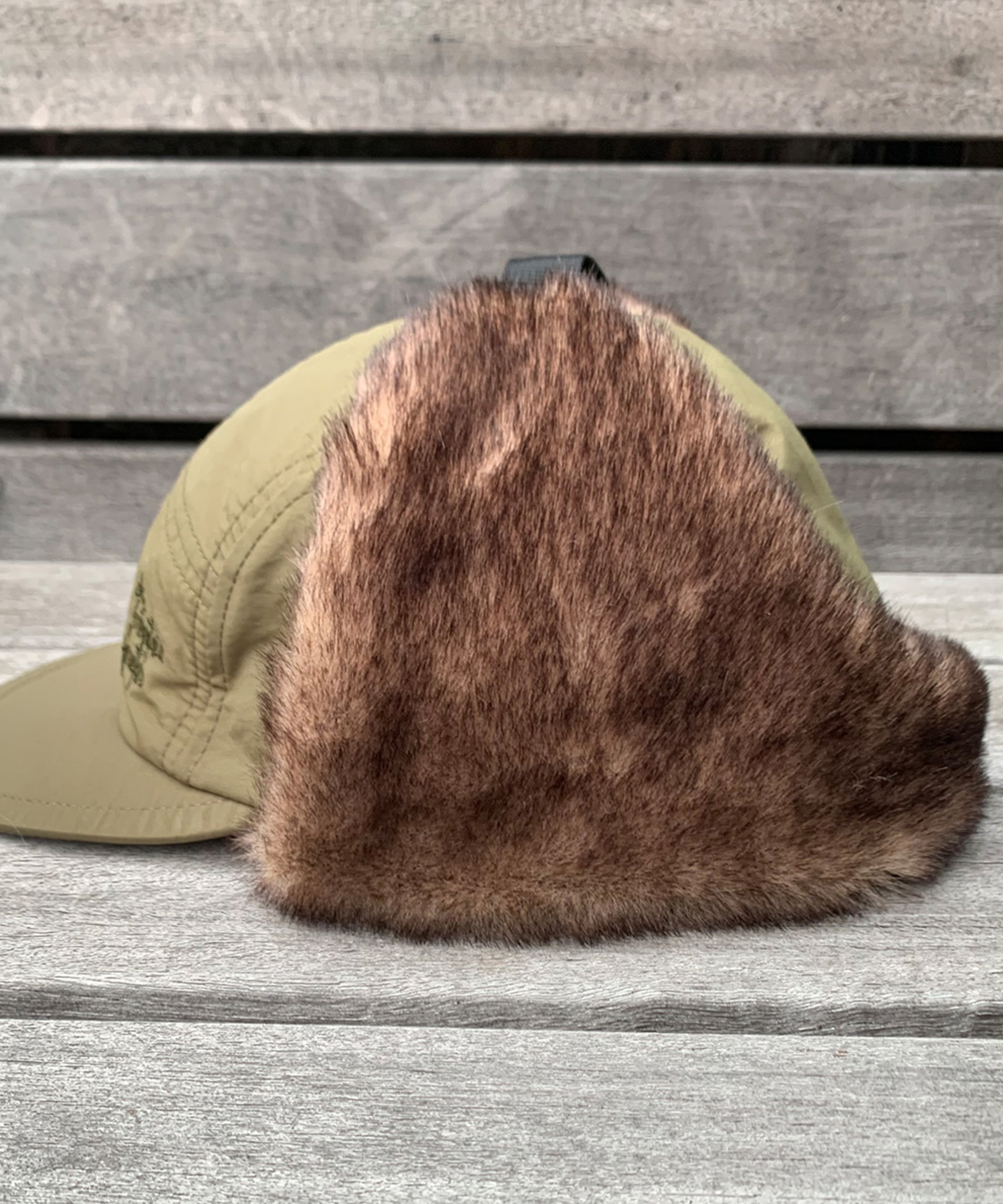 スノーボード ファーキャップ キャップ 防寒 eb's エビス FUR CAP 23-24モデル ムラサキスポーツ KK J6(OLIVE-ONESIZE)