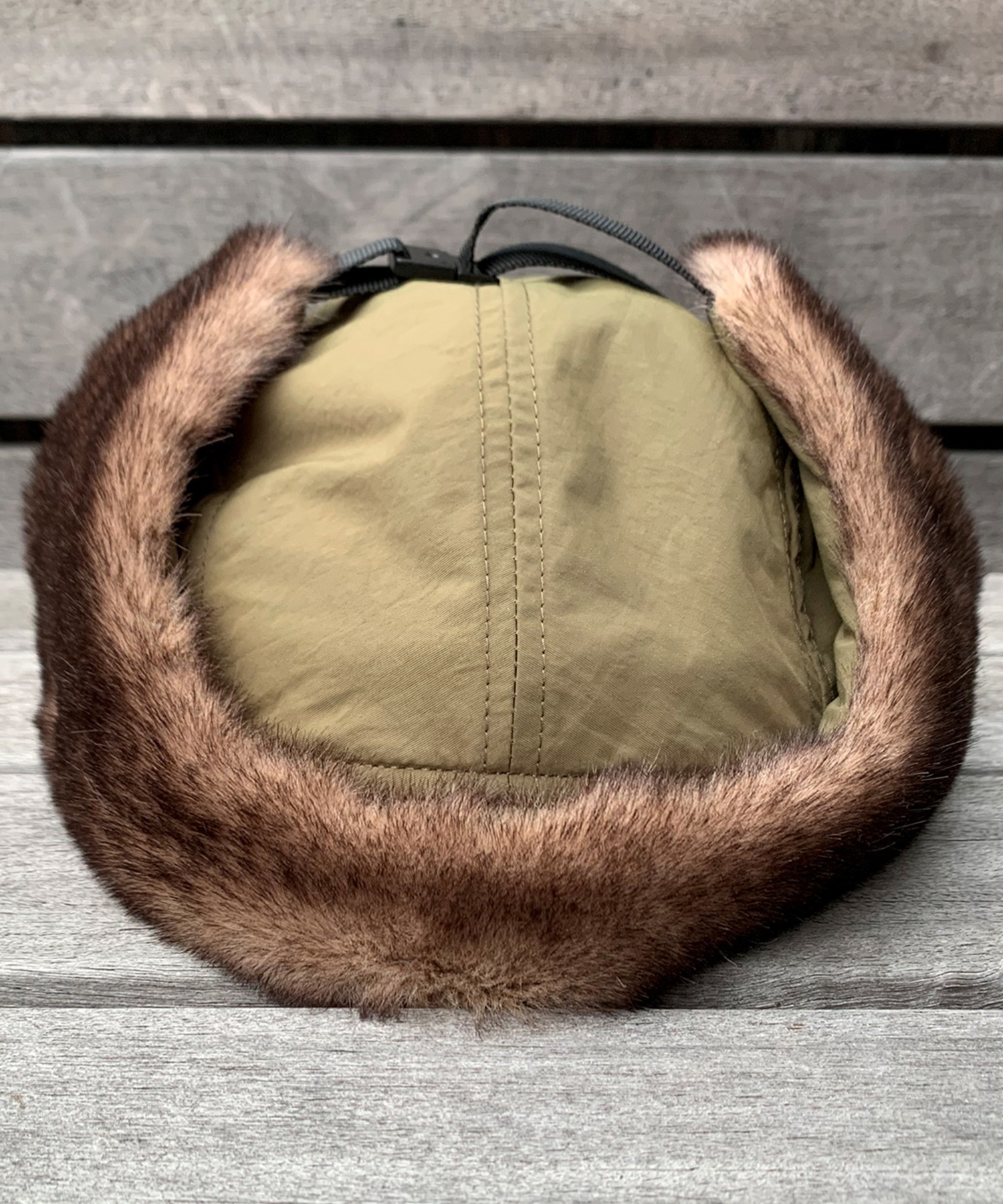 スノーボード ファーキャップ キャップ 防寒 eb's エビス FUR CAP 23-24モデル ムラサキスポーツ KK J6(KHAKI-ONESIZE)