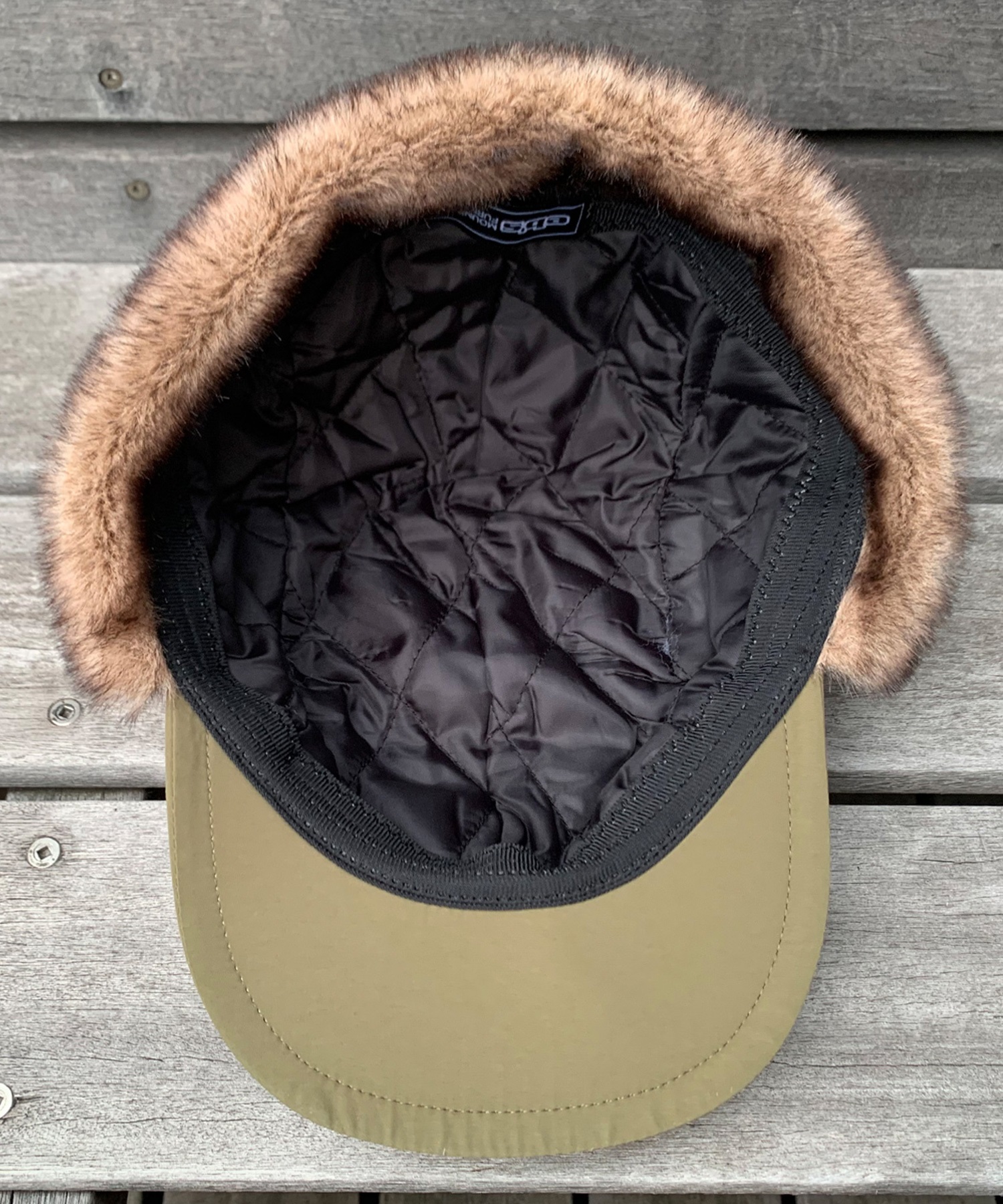 スノーボード ファーキャップ キャップ 防寒 eb's エビス FUR CAP 23-24モデル ムラサキスポーツ KK J6(KHAKI-ONESIZE)