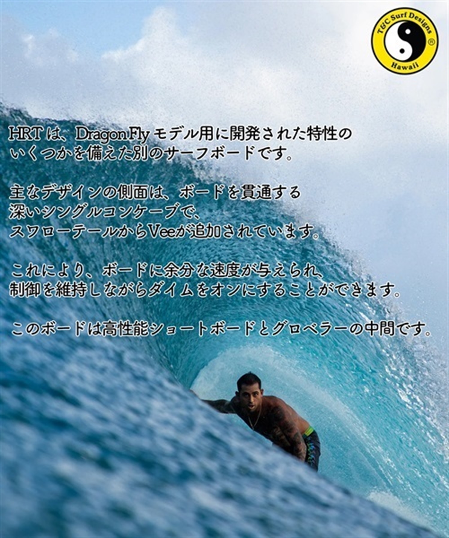 T&C SURF タウン&カントリー HRT GLENN PANG サーフボード