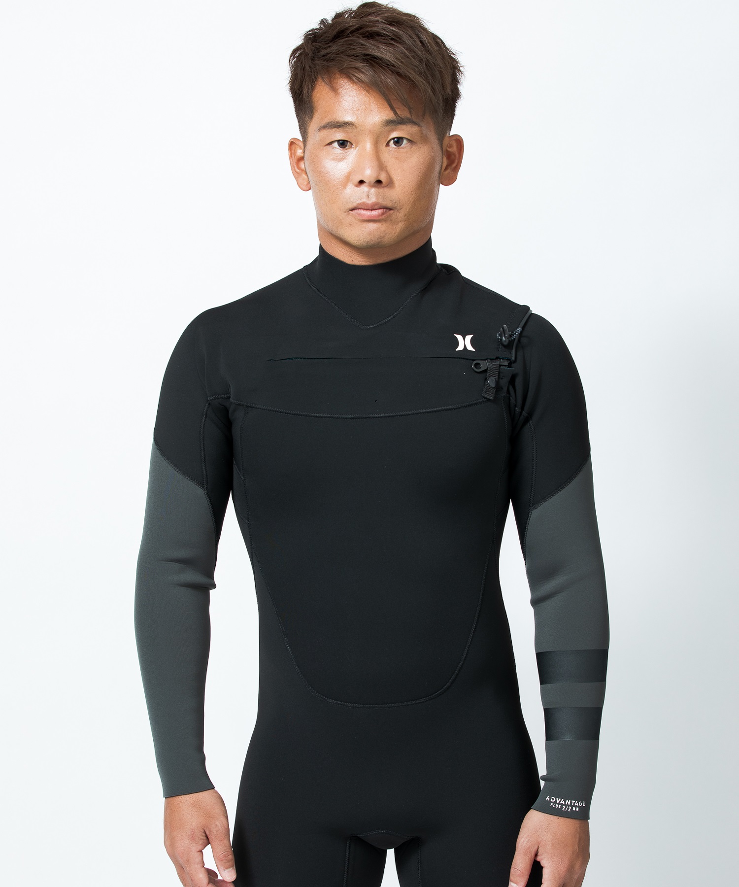 Hurley ハーレー CZ ADVANTAGE + 2X2mm MZLSAD24 メンズ ウェットスーツ ロングスプリング ムラサキスポーツ(BLK-M)