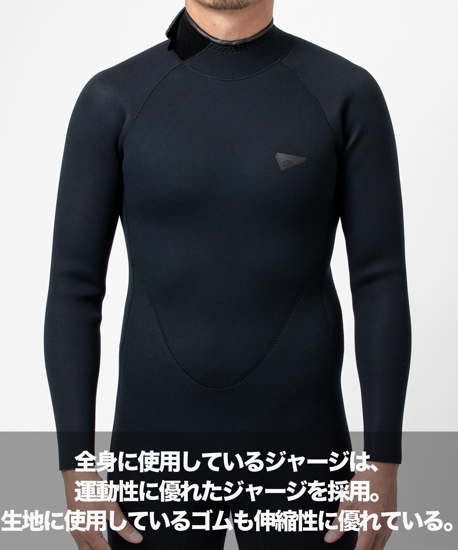 THREE WEATHER スリーウェザー LSP BZ NKK JERSEY 3X2mm バックジップ メンズ ウェットスーツ ロングスプリング ムラサキスポーツ(BLK-M)