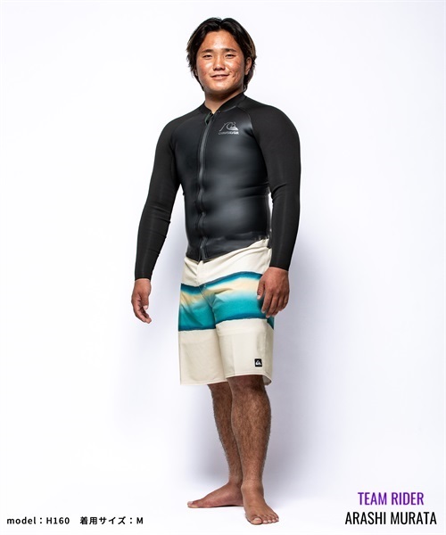 QUIKSILVER クイックシルバー FZ EDAY SS GSKIN 2mm QWT231713 メンズ ウェットスーツ ロングスリーブジャケット ムラサキスポーツ KK D13(BK-M)