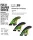 フィン FCS エフシーエス FCS II MB PC CARBON TRI FMBM-CC03-MDTSR Mサイズ Matt Biolos マットバイオロスト モデル FF D10(GREEN-M)