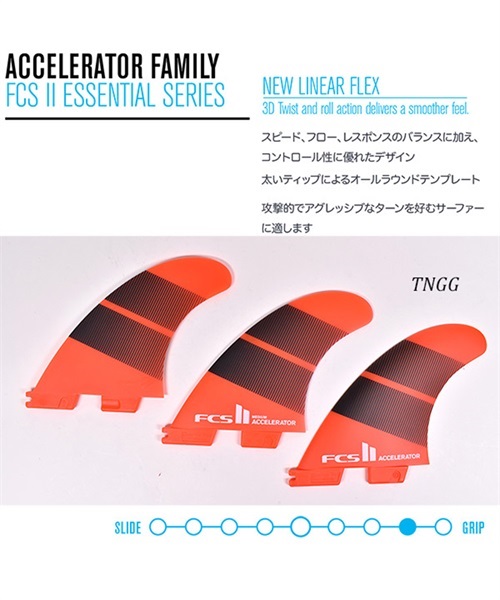 フィン FCS エフシーエス FCS II Accelerator Neo Glass Tri Set GG D5 ...