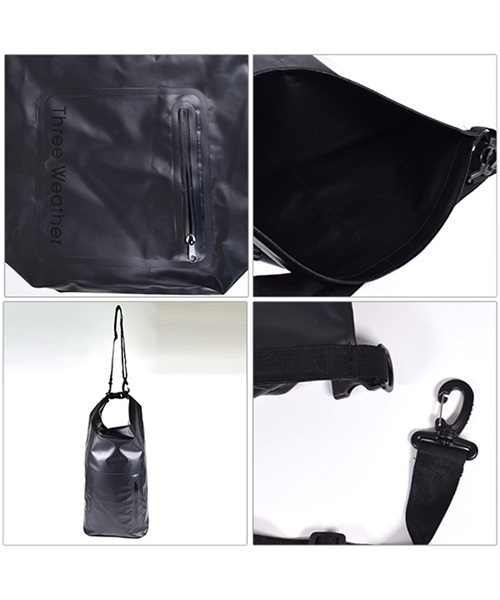 サーフィン ウエットバック THREE WEATHER スリーウェザー DRY BAG SHOULDE ドライバッグ ショルダー FF F4(BK-M)