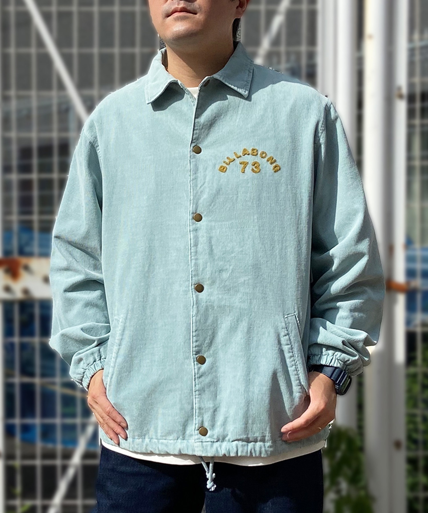 BILLABONG/ビラボン メンズ コーチジャケット コーデュロイ チェーン刺繍 バックロゴ BE011-750(MST-M)