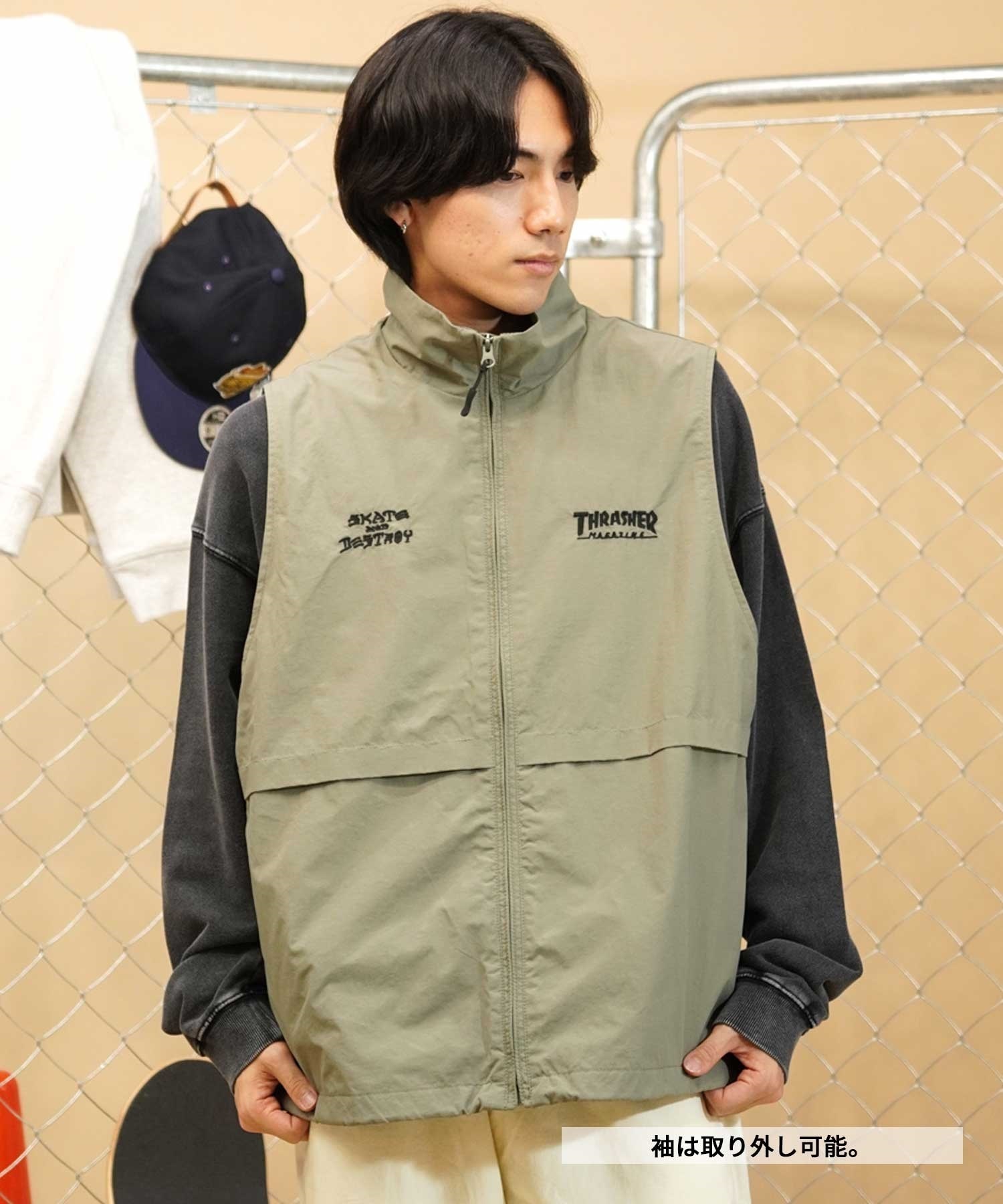 ムラサキスポーツ別注】THRASHER/スラッシャー 2WAYナイロンジャケット