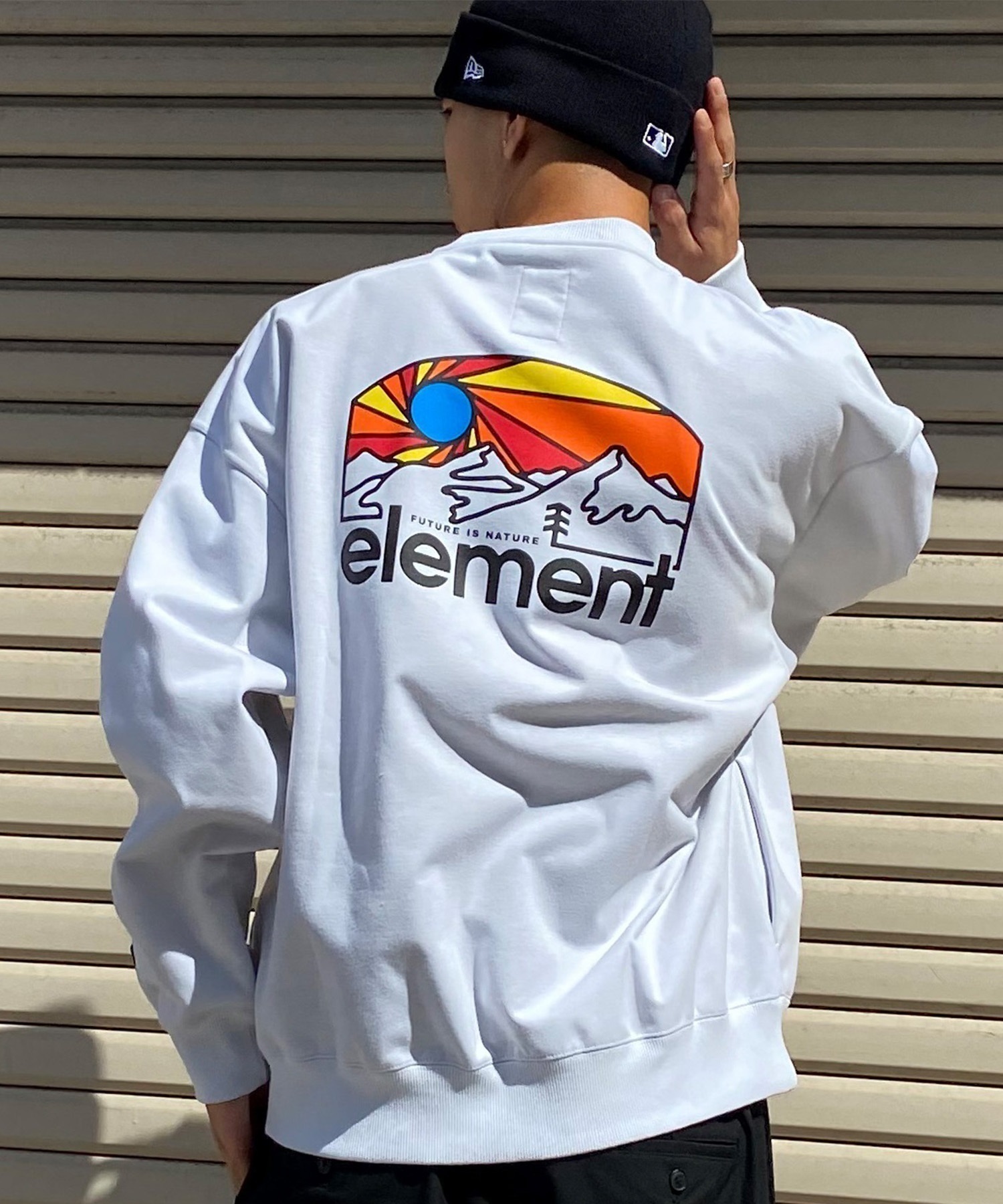 ELEMENT/エレメント SUNSET CREW WR ビックシルエット 撥水 BD022-046(FNT-M)