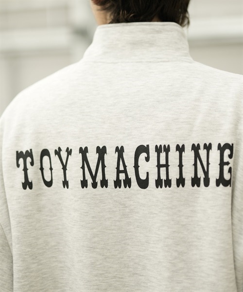 【ムラサキスポーツ限定】TOY MACHINE/トイマシーン トレーナー ハーフジップ スウェット クルーネック ビッグシルエット ワンポイント 裏起毛 MTMFDSW8(BLACK-M)