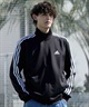 adidas/アディダス メンズ トラックジャケット ジップアップ ワンポイント ダブルニット BXF58(GY/PU-M)