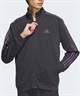 adidas/アディダス メンズ トラックジャケット ジップアップ ワンポイント ダブルニット BXF58(BK/WT-M)