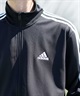 adidas/アディダス メンズ トラックジャケット ジップアップ ワンポイント ダブルニット BXF58(GY/PU-M)