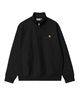 Carhartt/カーハート HALF ZIP AMERICAN SCRIPT アメリカンスクリプト メンズ ハーフジップ スウェット トレーナー 裏起毛 ブラック I027014(BLACK-S)