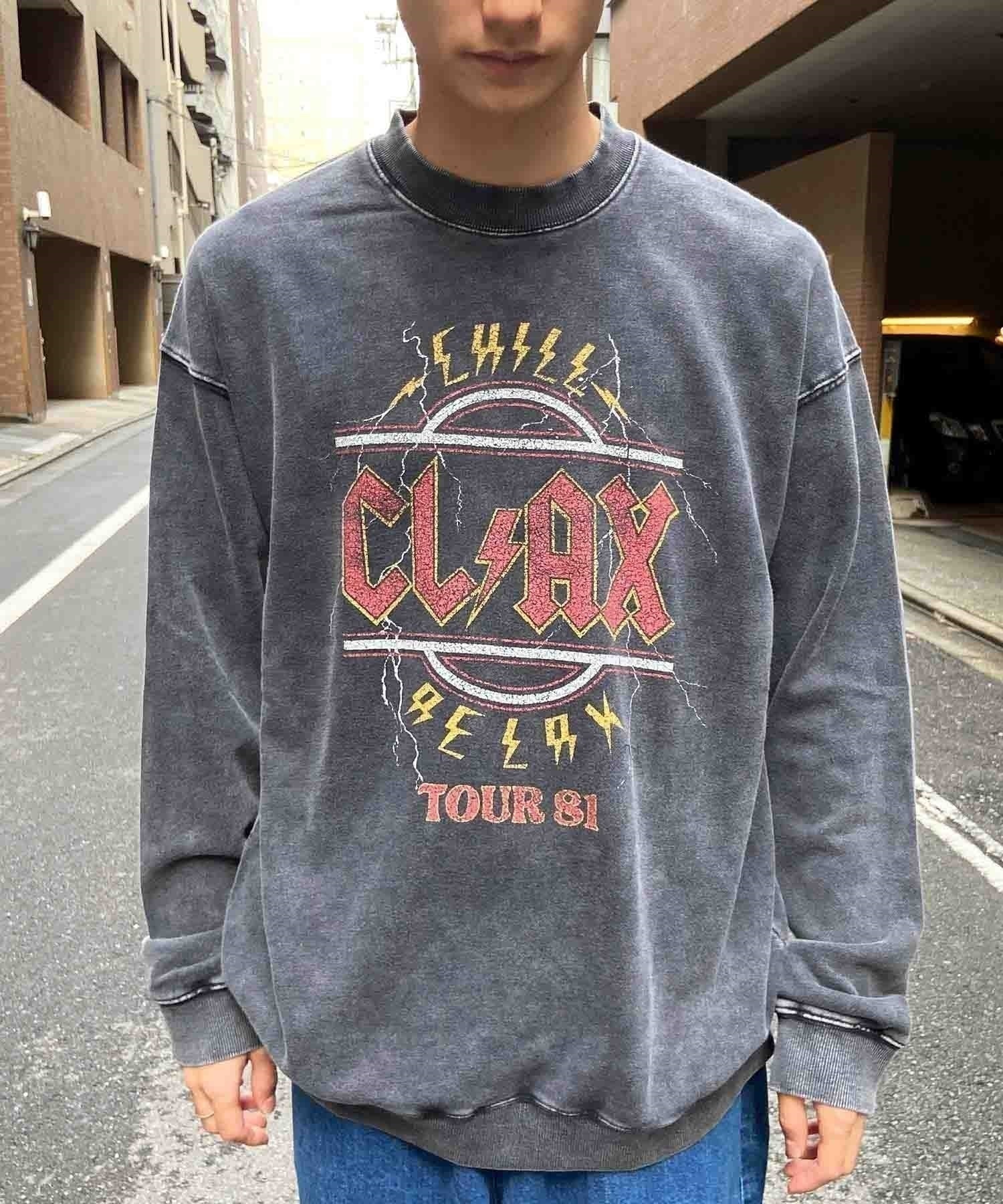 CHILLAX/チラックス メンズ スウェットトレーナー バンドTEE オーバーサイズ 234OO1TR093CL(BLK-5-M)