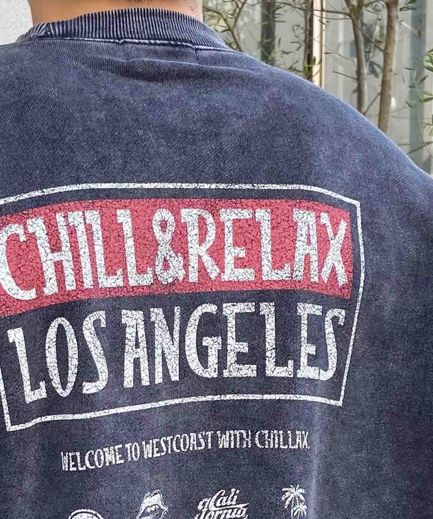 CHILLAX/チラックス メンズ スウェットトレーナー バンドTEE オーバー