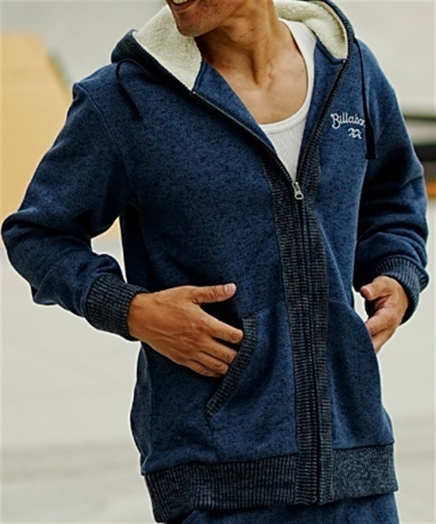 BILLABONG/ビラボン KNIT FLEECE ニット フリース ジップアップ パーカー 裏起毛 セットアップ対応 BD012-024(OFW-M)