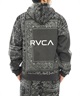 RVCA/ルーカ PATCHWORK BANDANA HOODIE メンズ パーカー プルオーバー スウェット ペイズリー柄 防風 撥水 セットアップ対応 BD042-045(GRY-S)