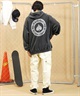 【ムラサキスポーツ別注】THRASHER/スラッシャー パウダーブリーチ加工 プルパーカ カスレプリント  ビッグシルエット 古着風テイスト THM-24ASHD01(BLK-1-M)