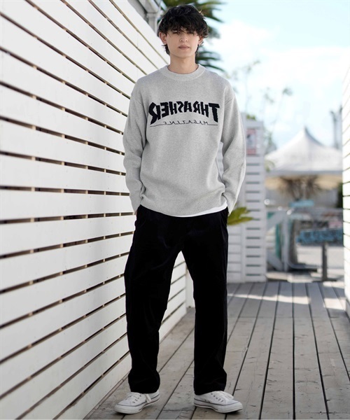 THRASHER/スラッシャー セーター バックワードロゴ ビックシルエット 