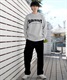 THRASHER/スラッシャー セーター バックワードロゴ ビックシルエット クルーネックニット 23MS-SW1 ムラサキスポーツ別注(GRY-M)