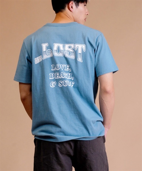 LOST ロスト L23SS-D メンズ 半袖 Tシャツ バックプリント KK1 D25(BK-M)