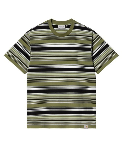 Carhartt WIP/カーハートダブリューアイピー 半袖Tシャツ バーコードストライプ ビッグシルエット I031603(BLBL-M)
