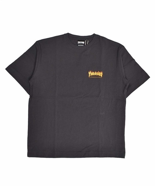 THRASHER スラッシャー FLAME THMM-002 メンズ 半袖 Tシャツ カットソー ムラサキスポーツ限定 KK1 C23(WHT-M)