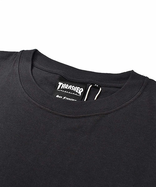 THRASHER スラッシャー FLAME THMM-002 メンズ 半袖 Tシャツ カットソー ムラサキスポーツ限定 KK1 C23(GRN-M)