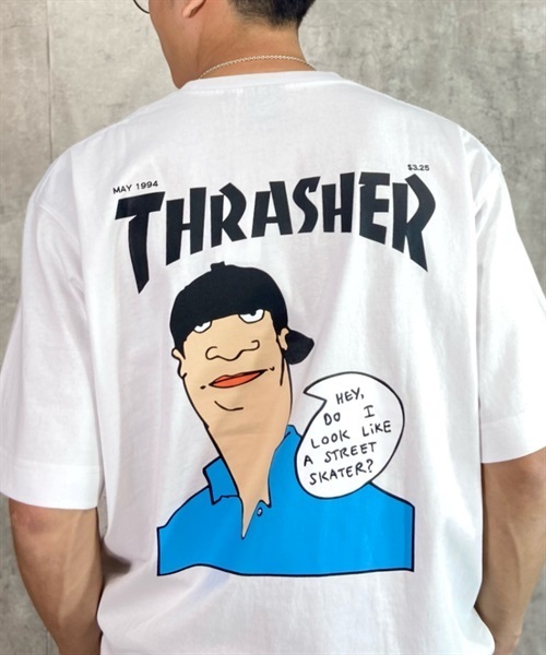 THRASHER スラッシャー MAY 94 THMM-006 メンズ 半袖 Tシャツ カットソー ムラサキスポーツ限定 KK1 C21(ORG-M)