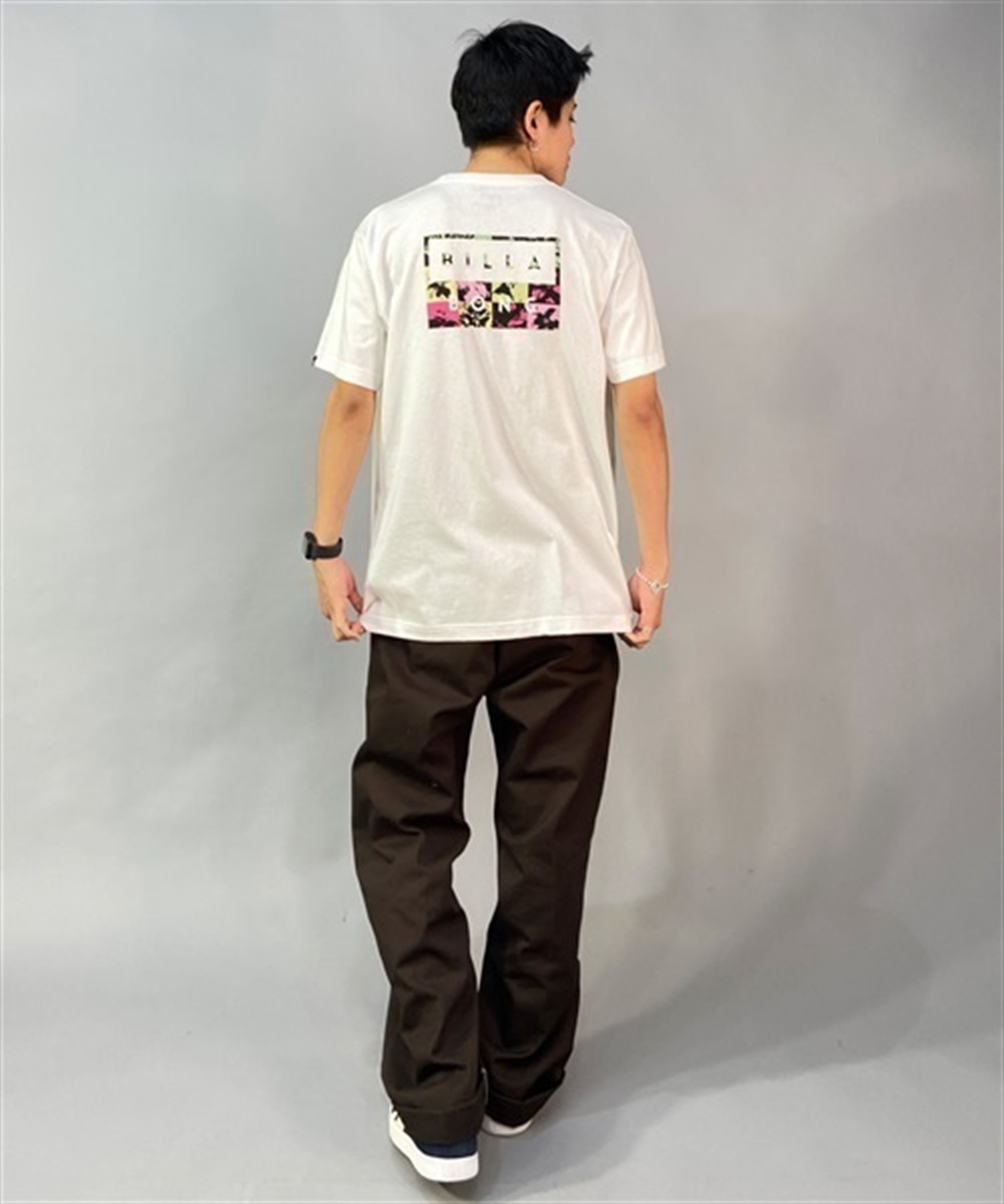 BILLABONG ビラボン DECAL CUT BD011-203 メンズ 半袖 Tシャツ バックプリント KX1 B25(WHT-S)