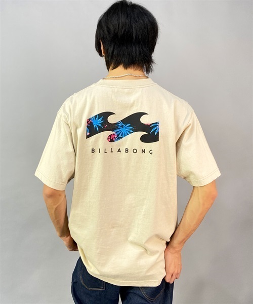 BILLABONG ビラボン BACK WAVE BD011-208 メンズ 半袖 Tシャツ バックプリント KX1 B23(BLK-M)