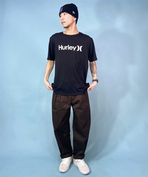 Hurley ハーレー ONE AND ONLY SHORTSLEEVE TEEティー MSS2200030 メンズ 半袖 Tシャツ KX1 C20(BLK-M)