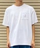 DC ディーシー DST241015 メンズ ポケット 半袖 Tシャツ ドロップショルダー ワンポイント 刺繍ロゴ(WHT-M)