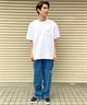 DC ディーシー DST241015 メンズ ポケット 半袖 Tシャツ ドロップショルダー ワンポイント 刺繍ロゴ(WHT-M)