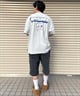 DC ディーシー DST241019 半袖 Tシャツ バックプリント ワイドシルエット ドロップショルダー(WHT-M)