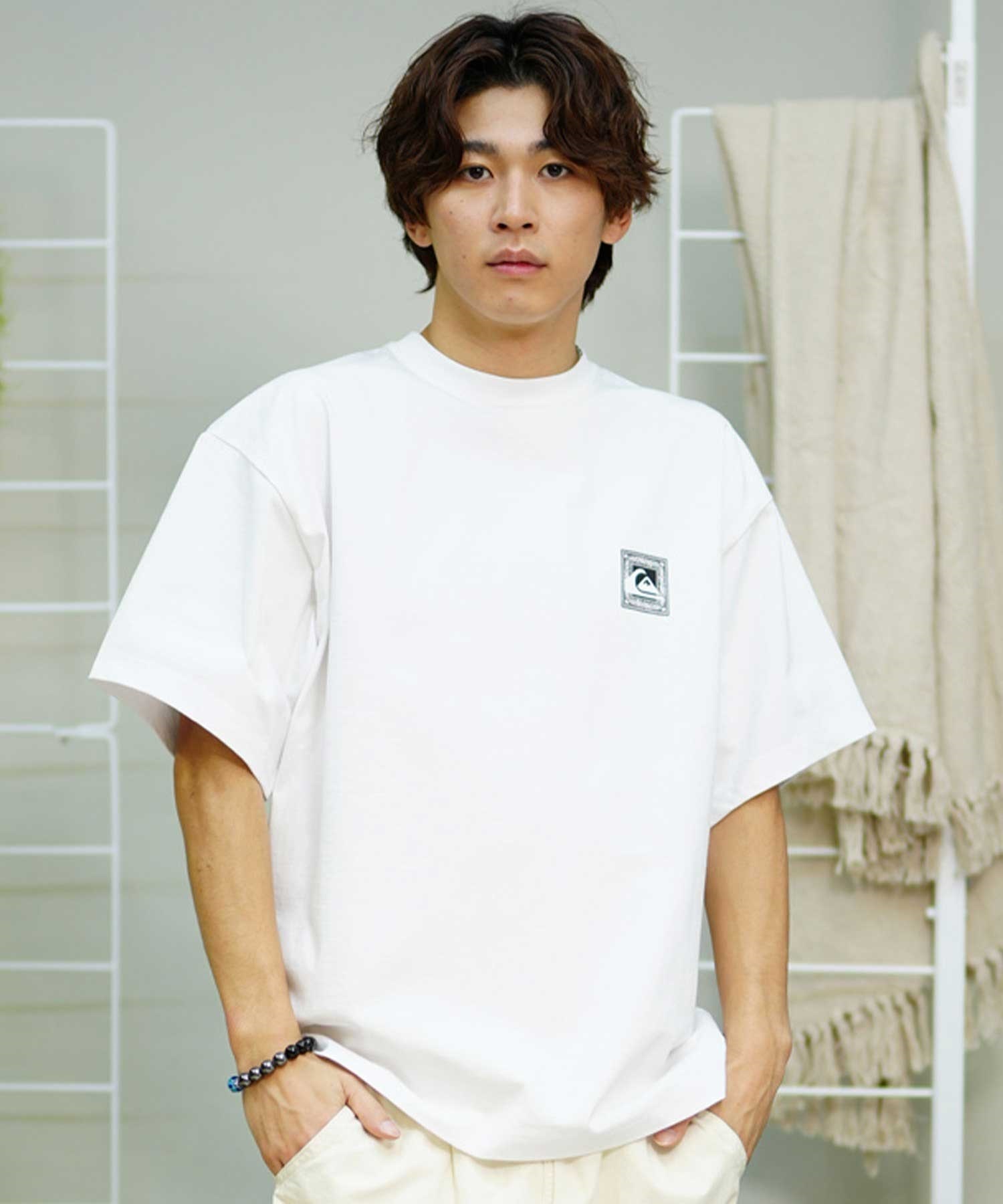 【クーポン対象】QUIKSILVER クイックシルバー QST241624M メンズ Tシャツ 半袖 ルーズフィット ムラサキスポーツ限定(WHT2-M)