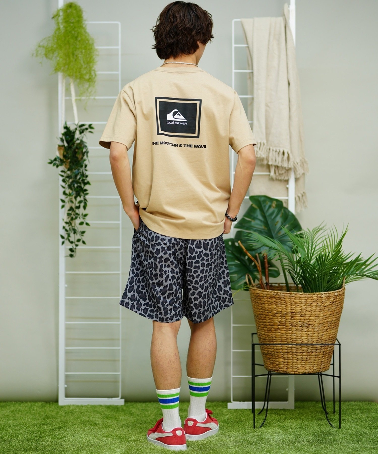 【ムラサキスポーツ限定】 QUIKSILVER クイックシルバー メンズ 半袖 Tシャツ ボックスロゴ バックプリント QST241625M(WHT-M)