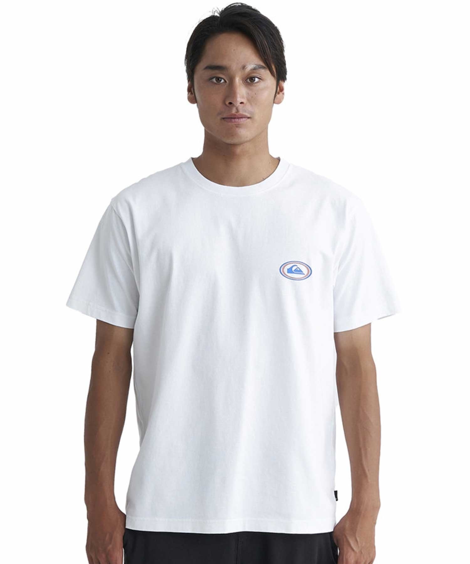 【クーポン対象】QUIKSILVER クイックシルバー QST241009 メンズ 半袖 Tシャツ ライディングトゥデイ ST バックプリント(WHT-M)