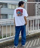 【クーポン対象】DC ディーシー DST242005 メンズ 半袖 Tシャツ タイダイ柄 ドロップ ショルダー ワイドフィット(BLK-M)