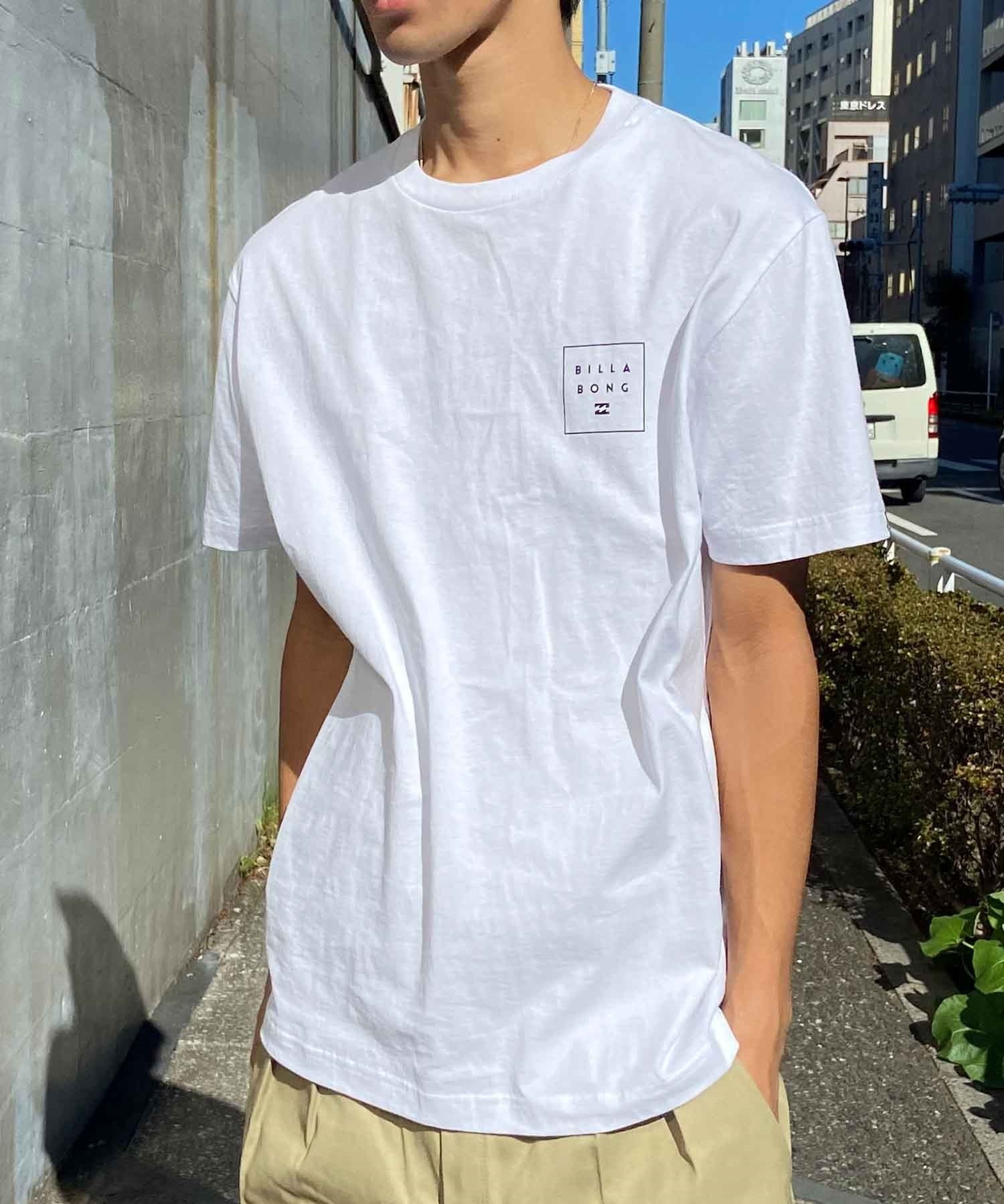 【クーポン対象】BILLABONG ビラボン BACK SQUARE Tシャツ 半袖 メンズ バックプリント BE011-203(WHT-M)