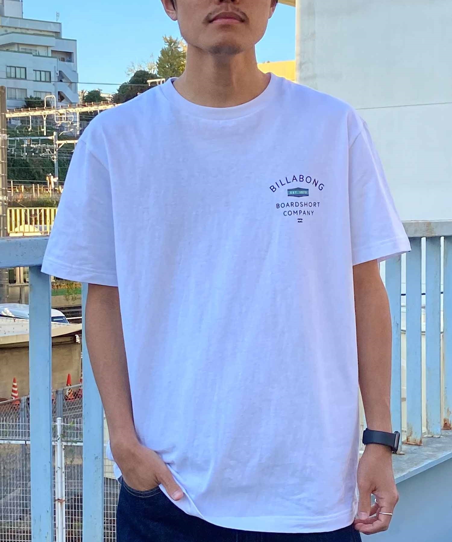 【クーポン対象】BILLABONG ビラボン PEAK Tシャツ 半袖 メンズ バックプリント クルーネック BE011-205(SAG-S)