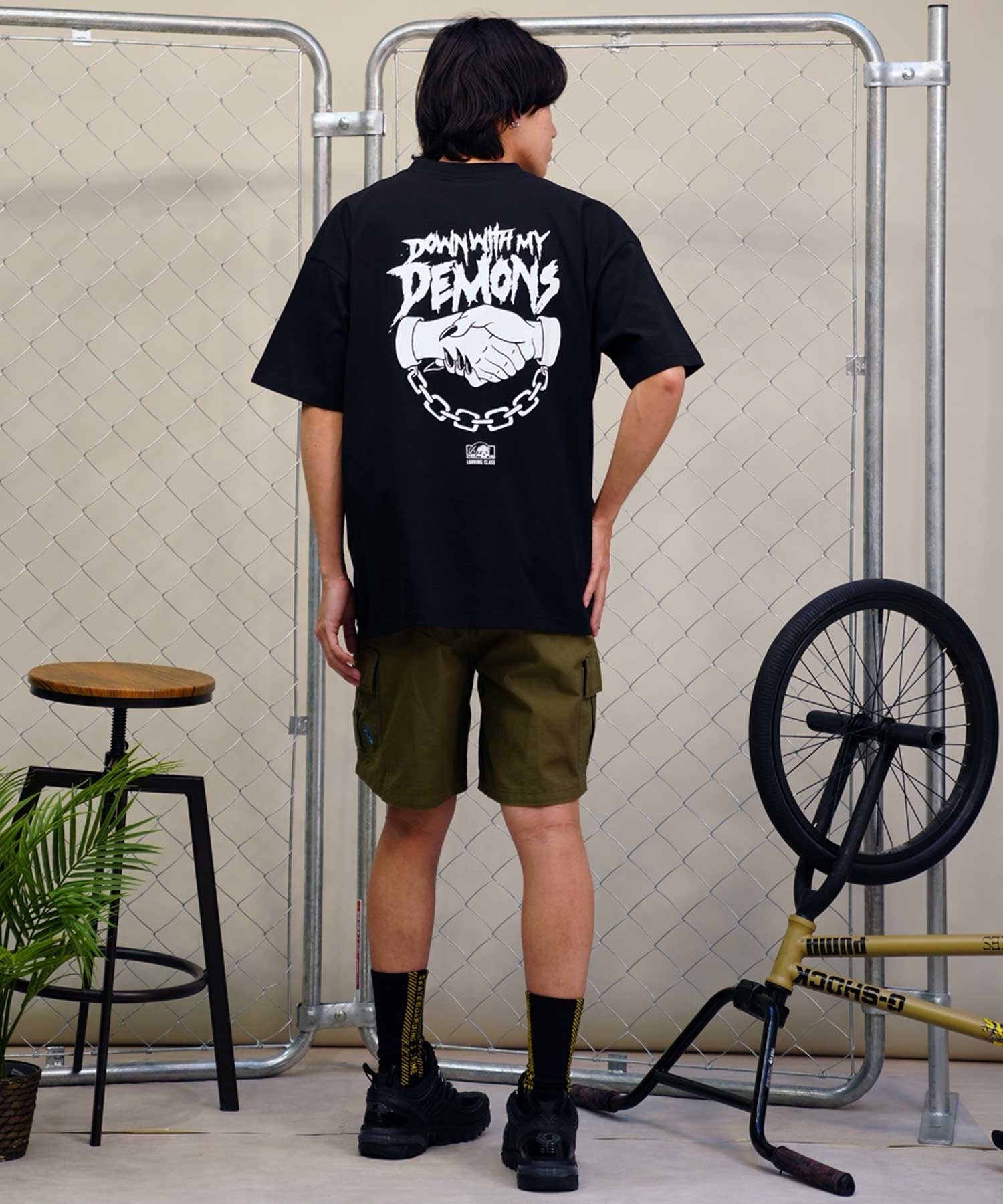 LURKING CLASS ラーキングクラス ST24STM10 メンズ 半袖 Tシャツ バックプリント オーバーサイズ ムラサキスポーツ限定(WHITE-M)