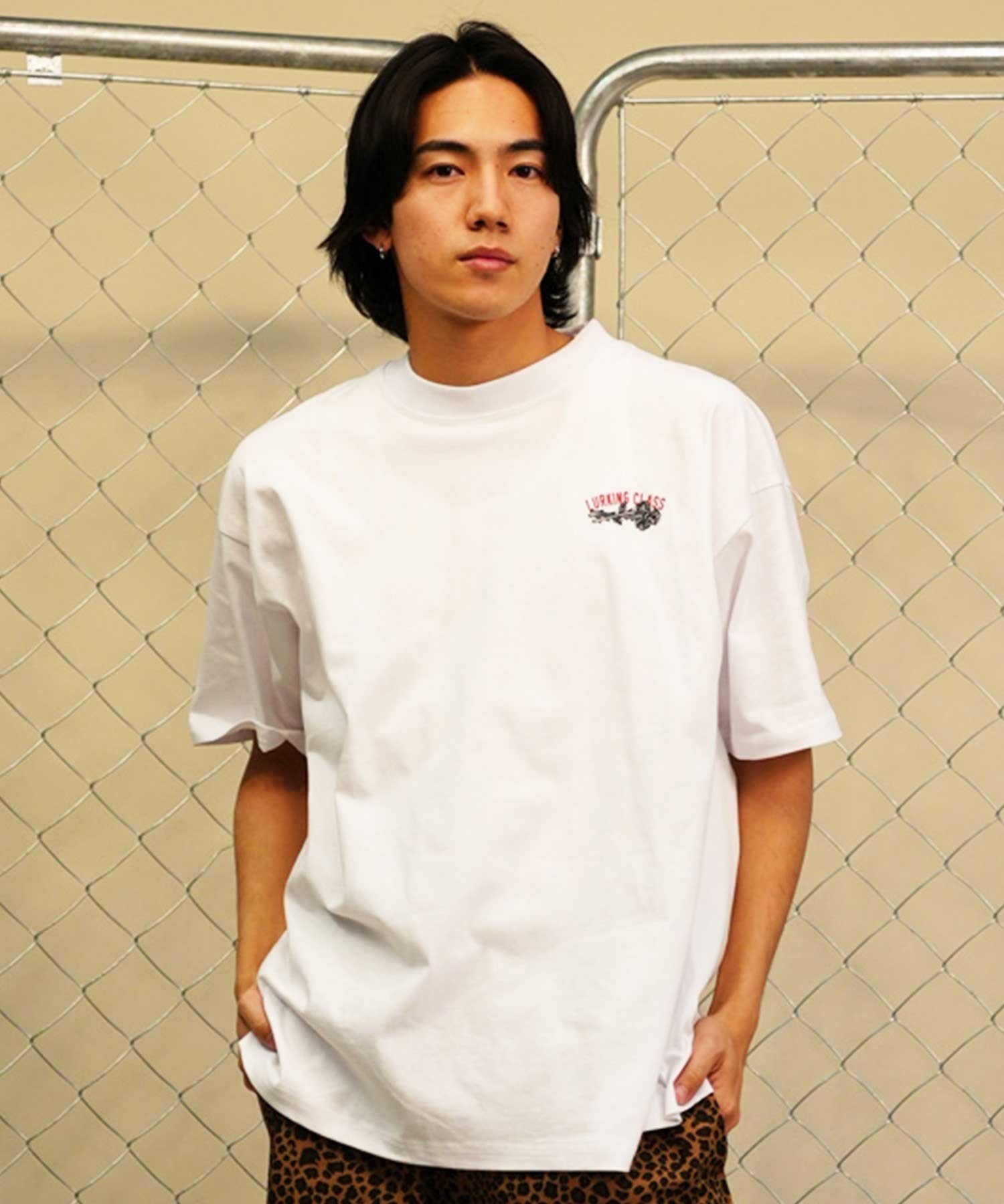 LURKING CLASS ラーキングクラス ST24STM13 メンズ 半袖 Tシャツ バックプリント オーバーサイズ(WHITE-M)