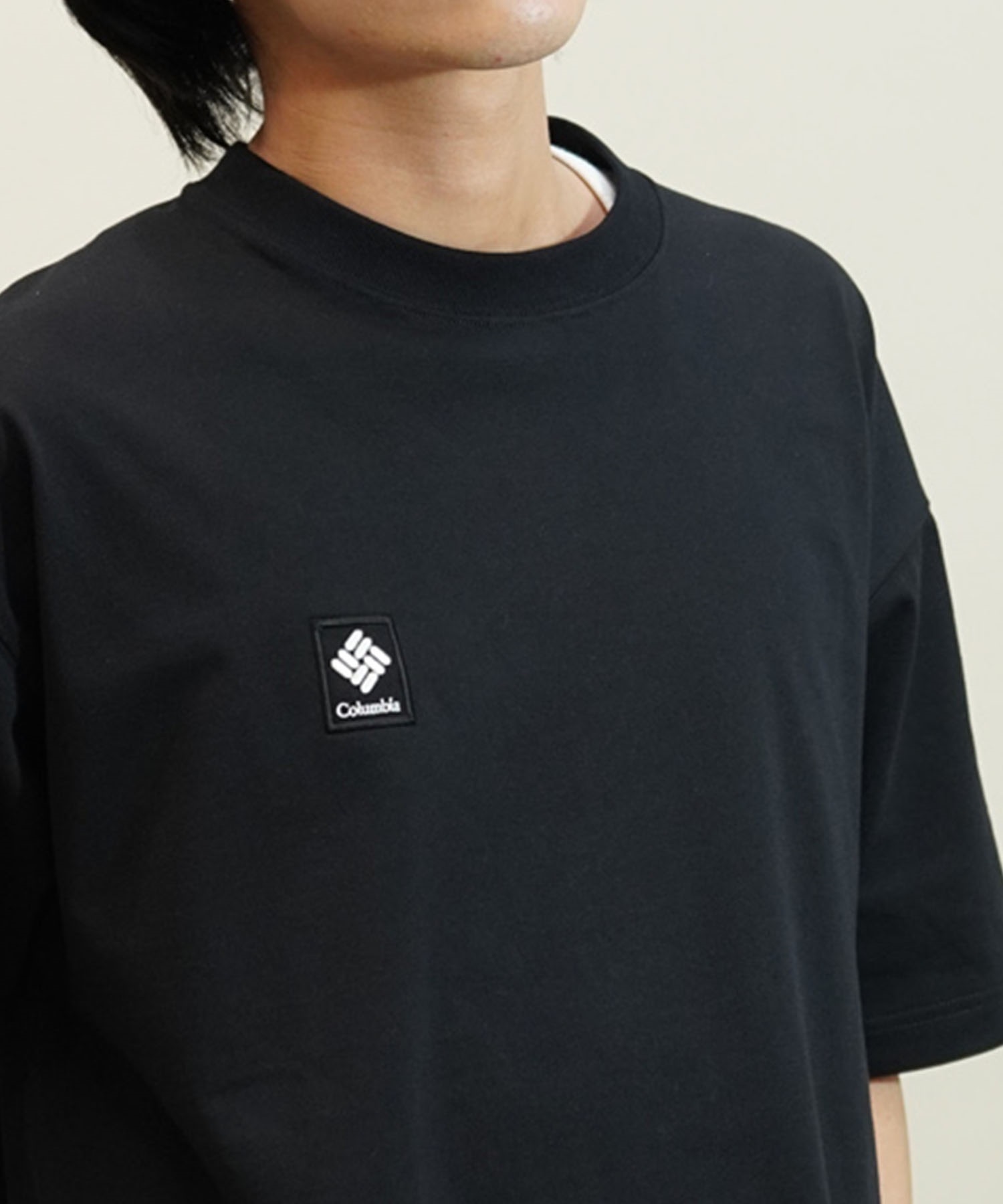 【ムラサキスポーツ限定】columbia コロンビア メンズ オーバーサイズ Tシャツ 半袖T UVケア バックプリント PM4502(010-M)