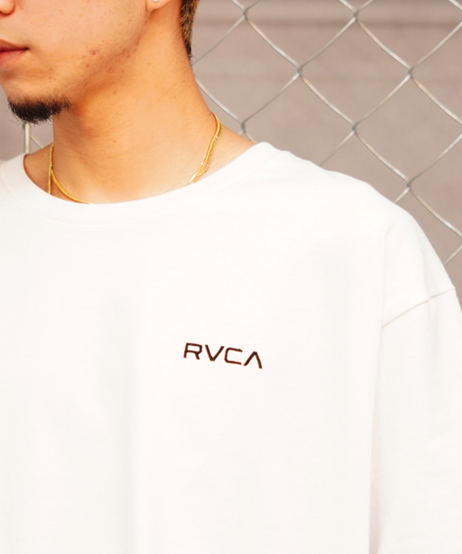 【クーポン対象】RVCA ルーカ THRASHED BOX RVCA TEE メンズ 半袖 Tシャツ バックプリント スクエアロゴ オーバーサイズ BE041-224(GNB0-S)