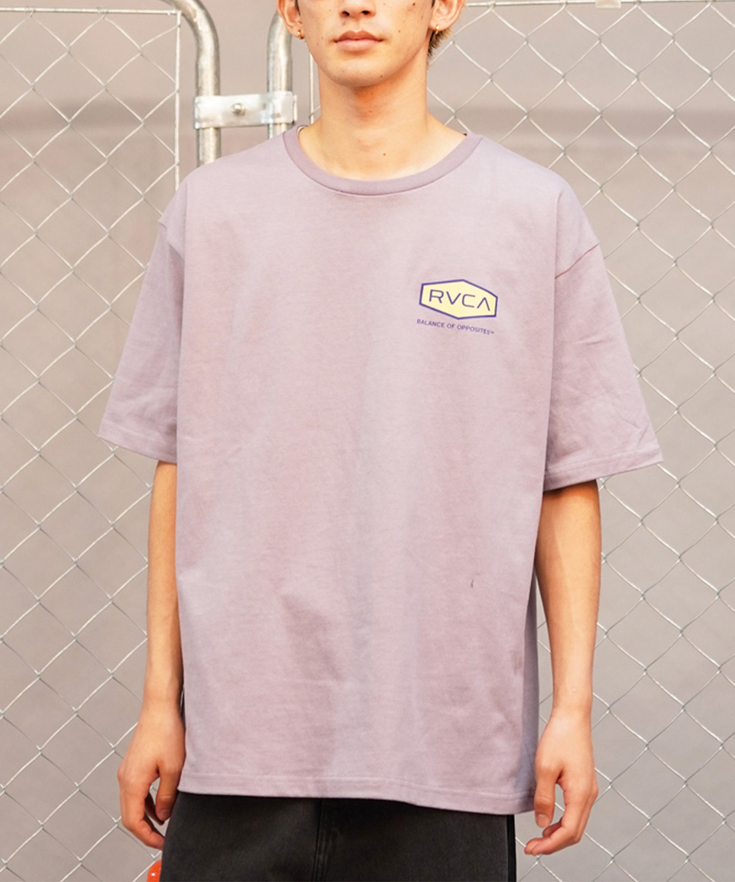 【クーポン対象】RVCA ルーカ HEX BOX TEE メンズ 半袖 Tシャツ バックプリント ロゴ オーバーサイズ BE041-225(GNB1-S)