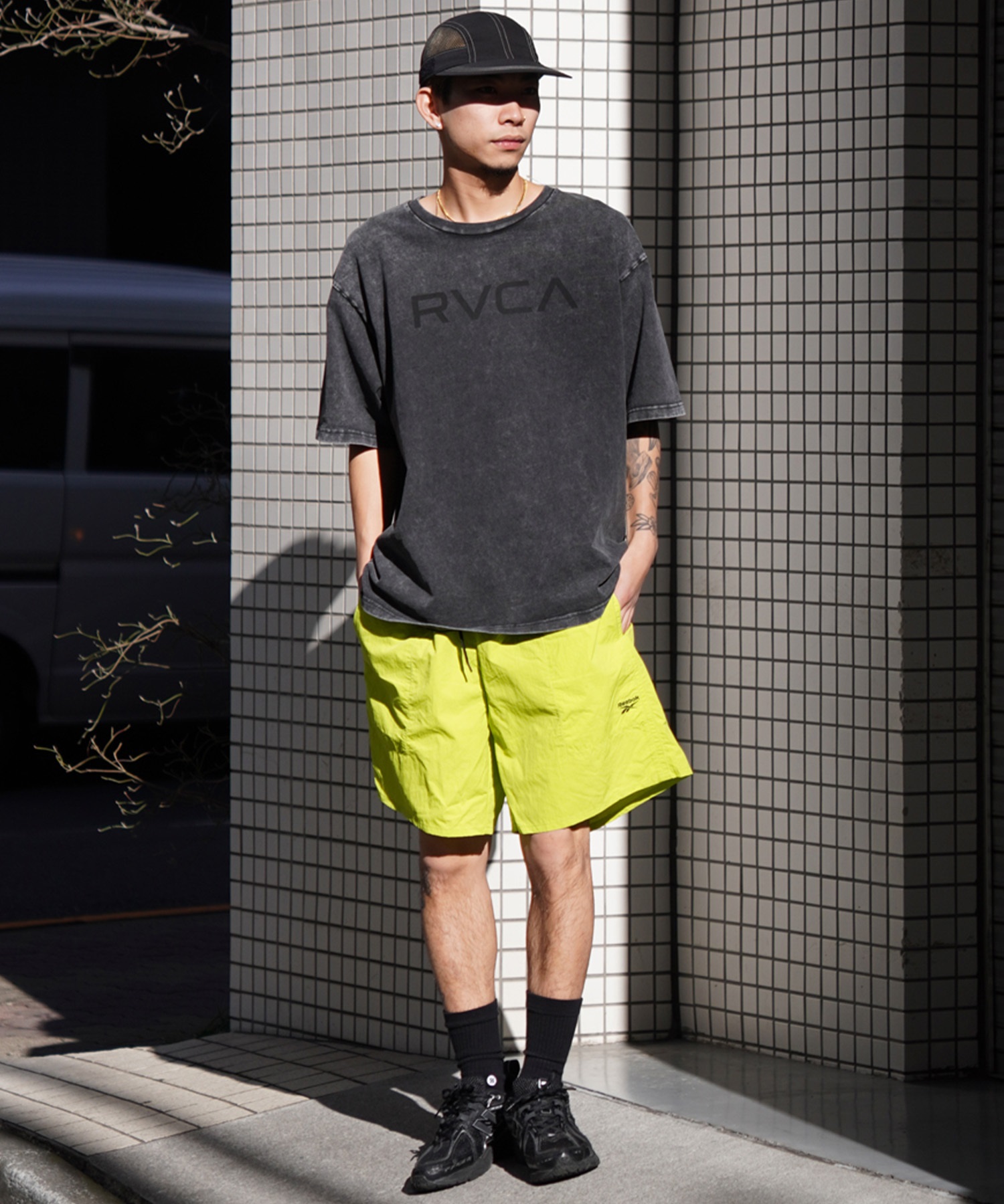 【クーポン対象】RVCA ルーカ BIG RVCA TEE メンズ 半袖 Tシャツ ロゴ シンプル オーバーサイズ BE041-226(BLK-S)