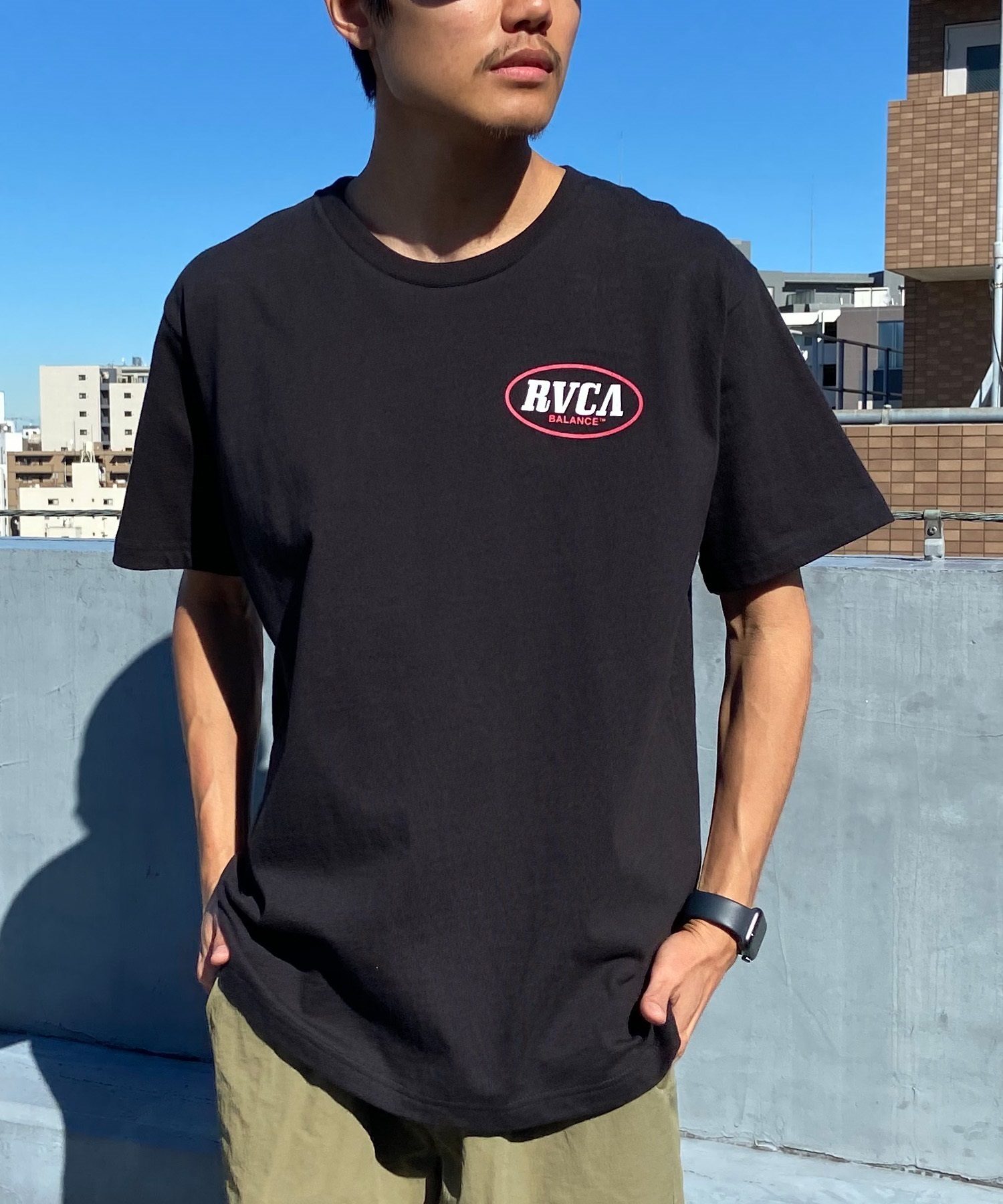 【クーポン対象】RVCA ルーカ メンズ 半袖 Tシャツ バックプリント コットン クルーネック BE041-233(CNJ0-S)